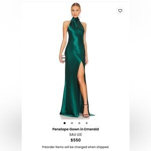 SAU LEE Green Penelope Maxi Dress